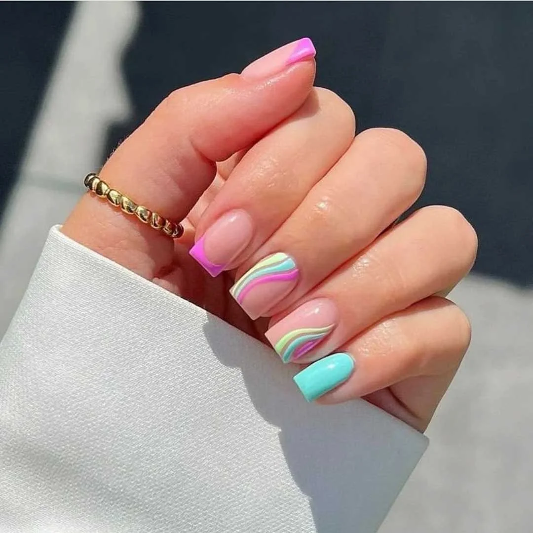 Cotton Candy Nail Designs