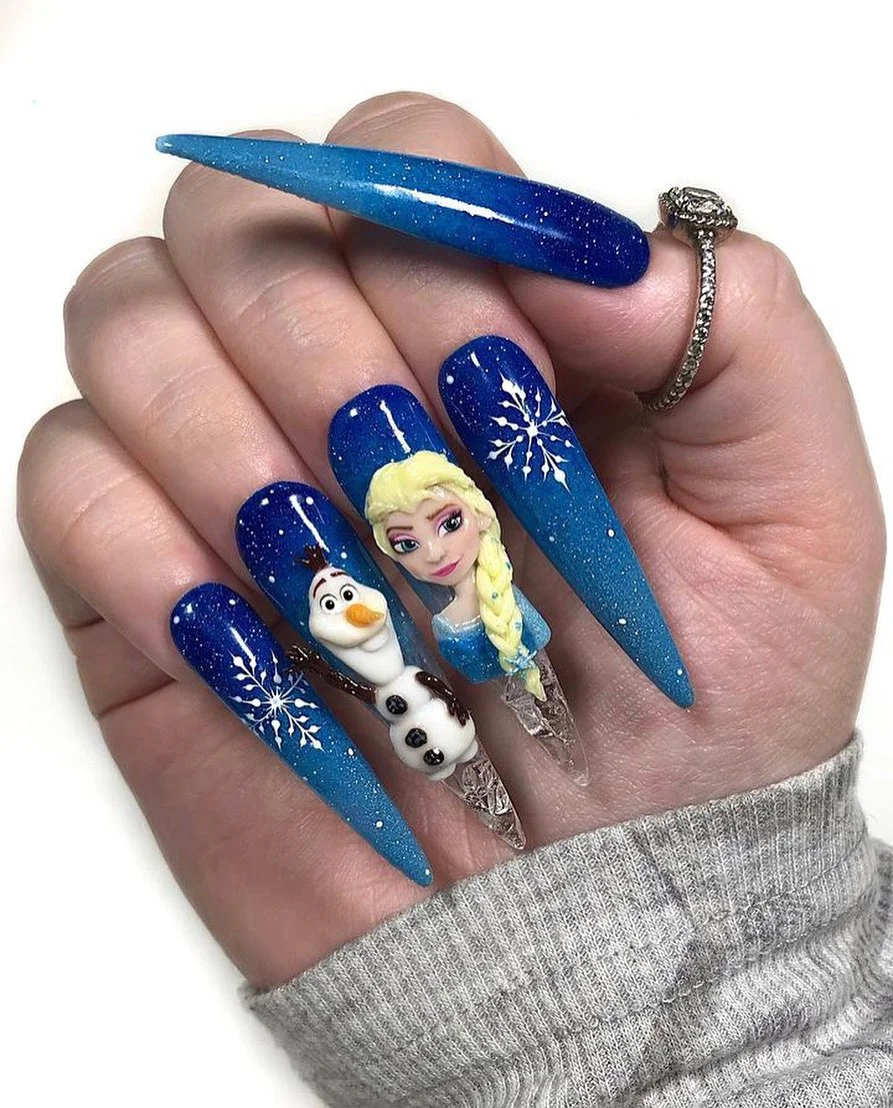 Frozen Nail Designs