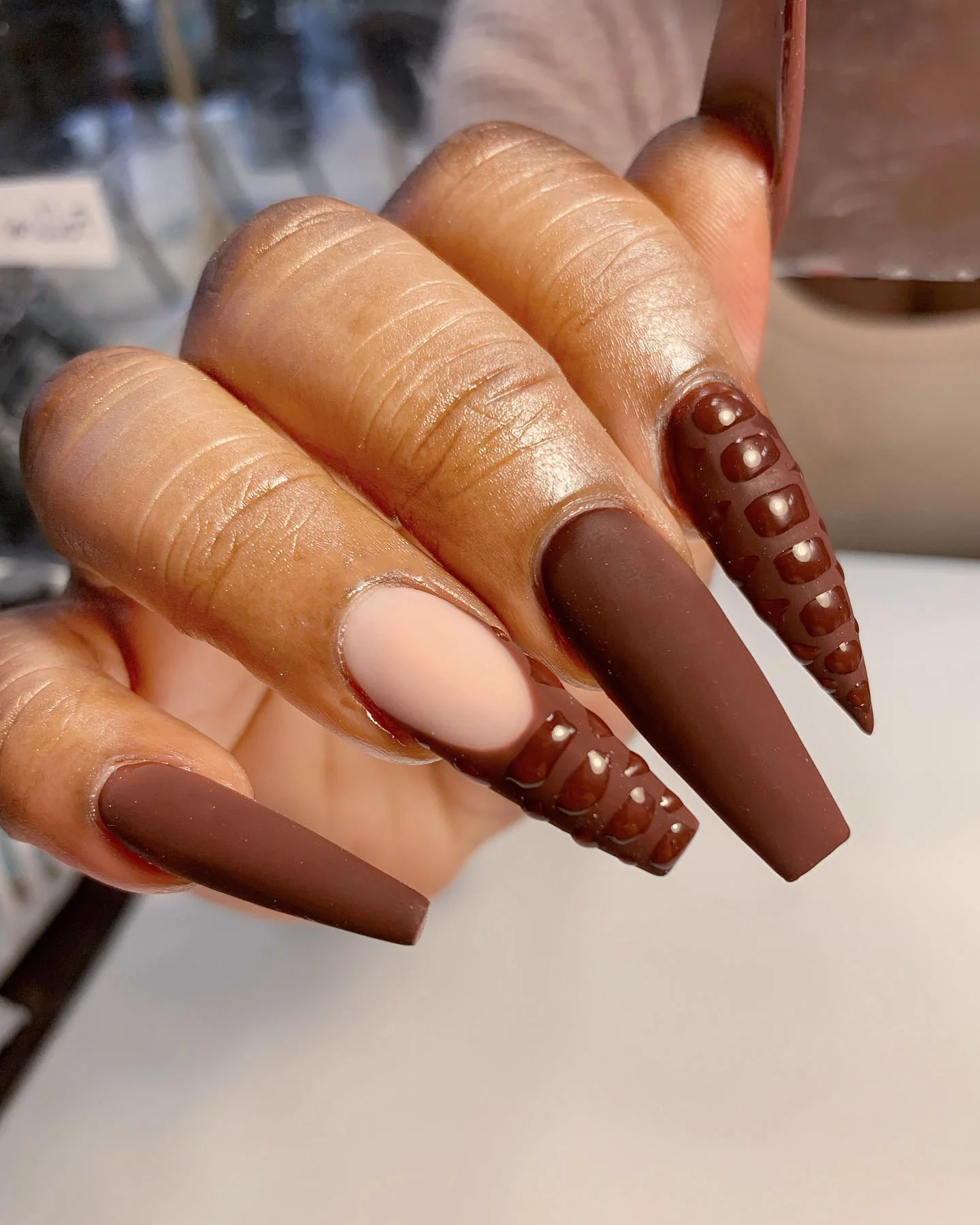 Brown Thanksgiving Nail