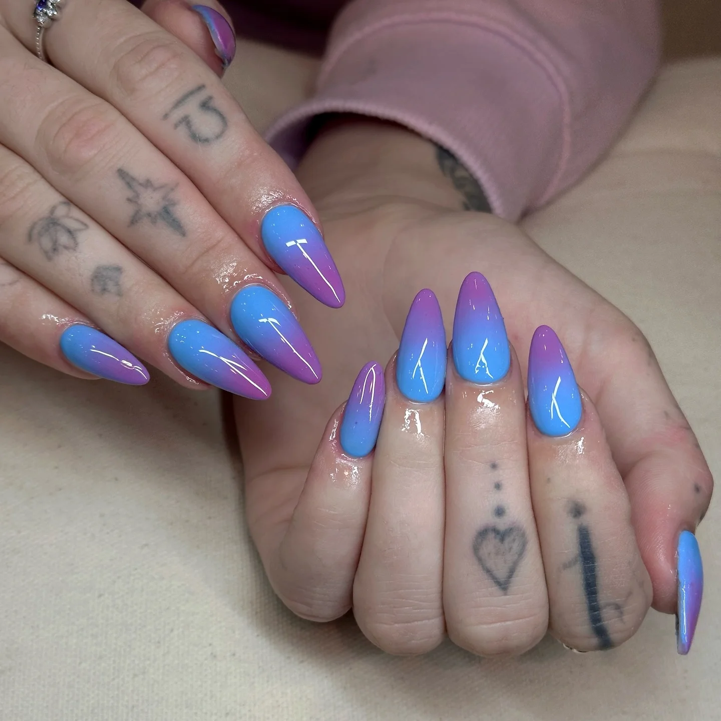 Blue & Purple Nail