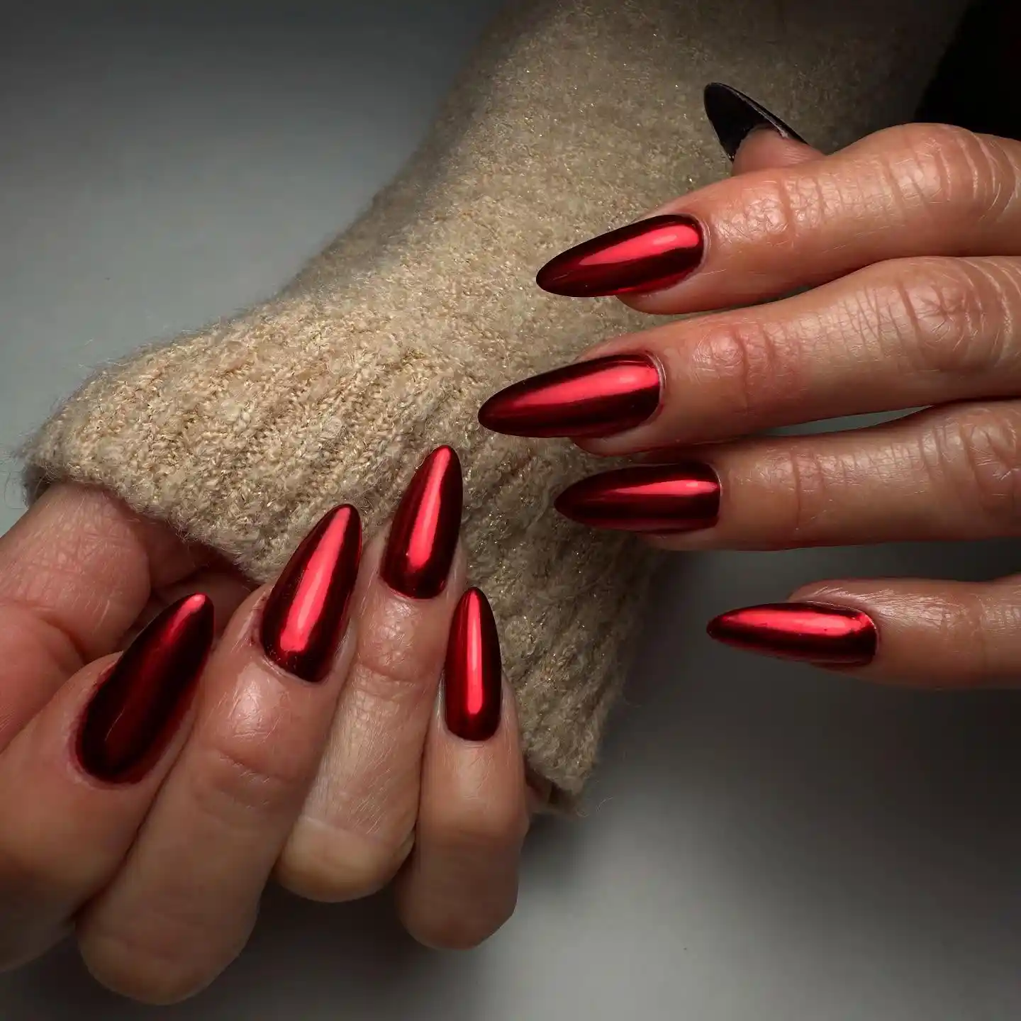 Red Chrome Nails