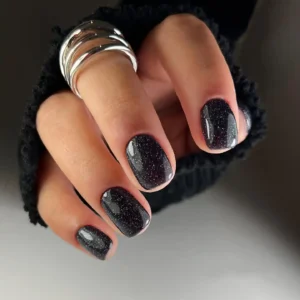 Black Glitter Nail