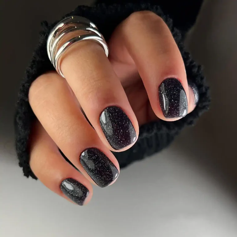 Black Glitter Nail