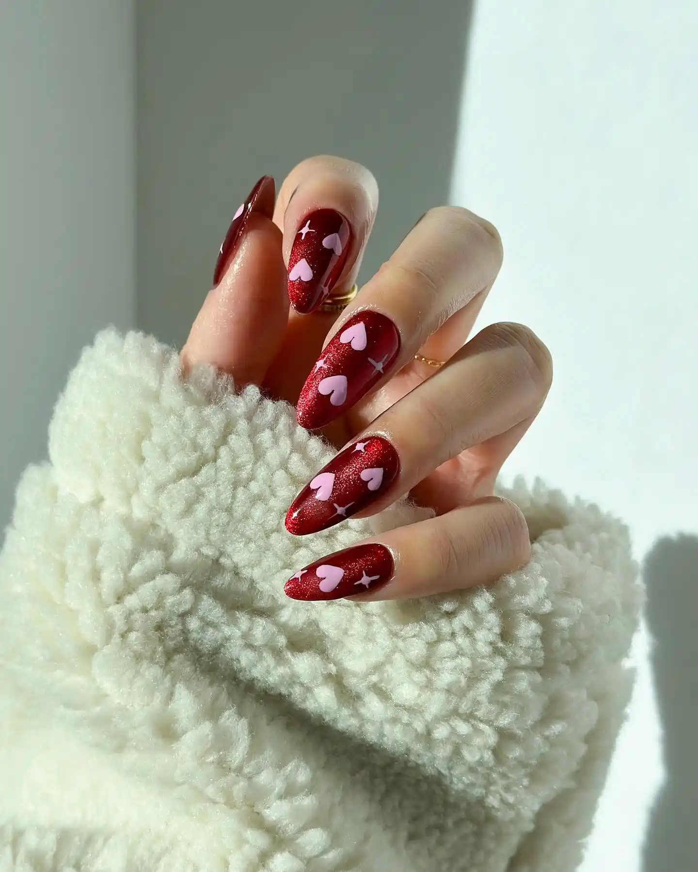 Red Valentines Nail
