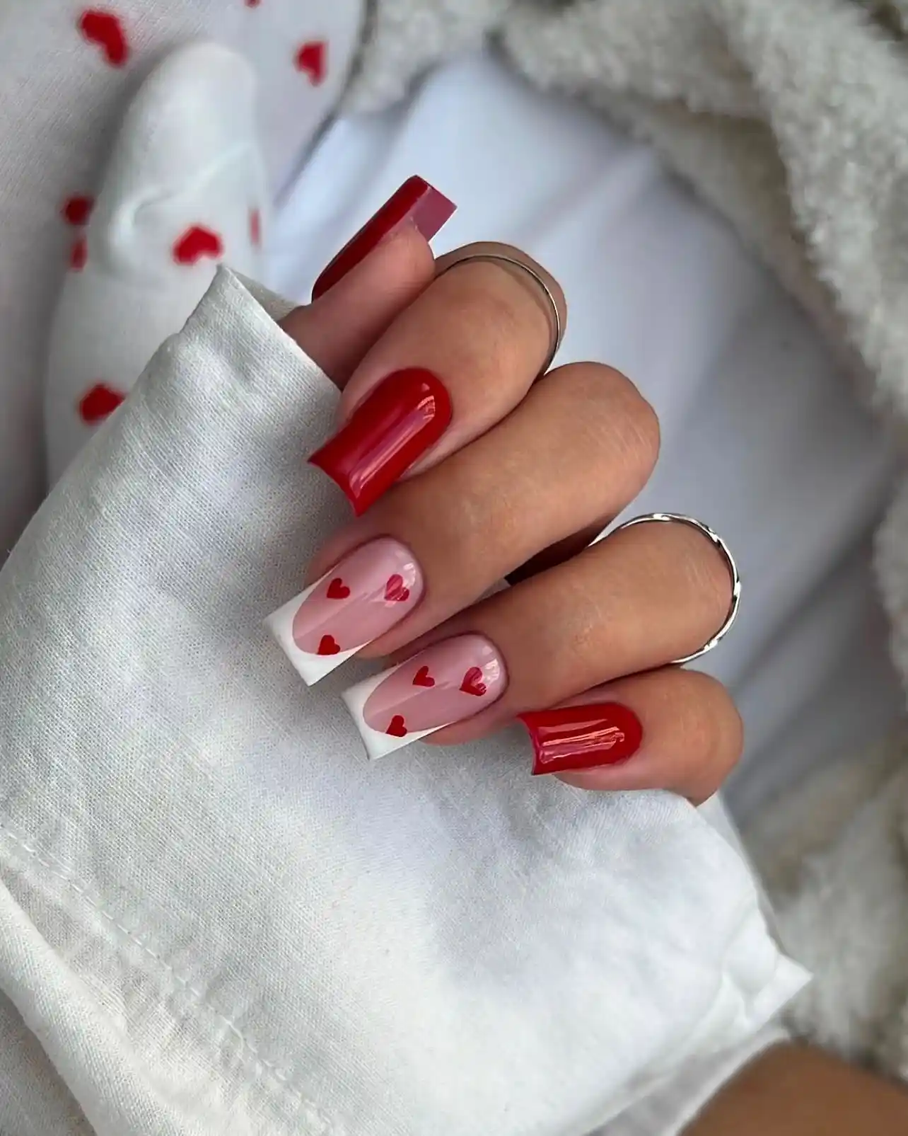 Valentine Coffin Nails