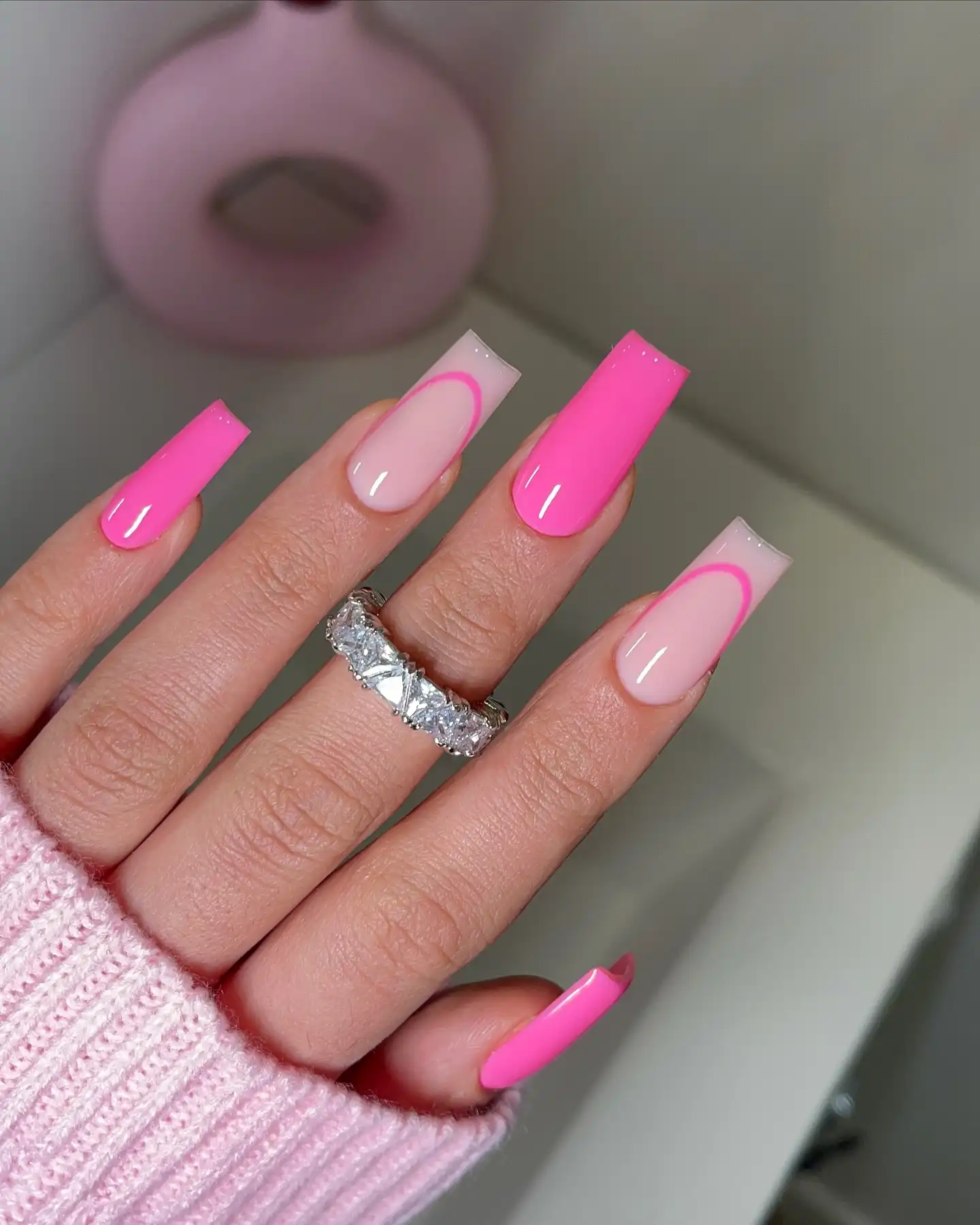 Pink Coffin Nail