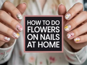 how to do flowers on nails at home