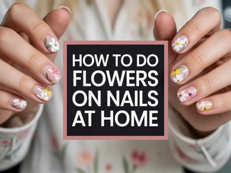 how to do flowers on nails at home